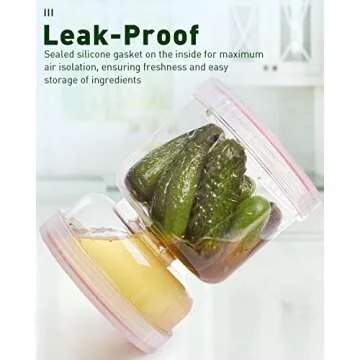 AI.xibu Pickle Jar with Strainer Flip,40oz Pickle Flip Jar With Double Leak Proof,Food Storage Container of Pickles(2PCS)