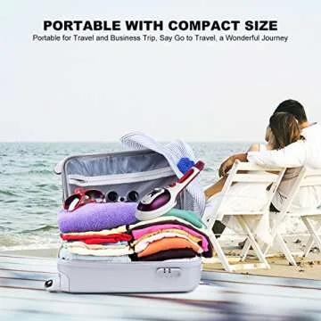 [Upgraded Version]Professional Handheld Garment Steamers, Steam Iron, Portable Iron, Iron with steamer, Fast Heat-up Powerful Iron Steamer with Ceramic Soleplate for Home and Travel, Purple