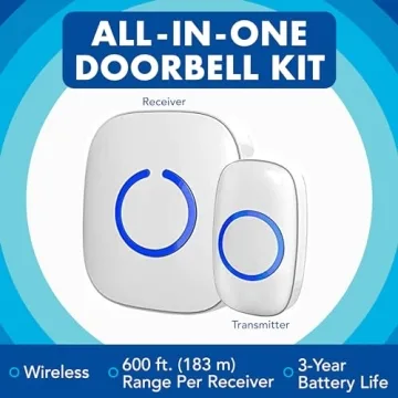 SadoTech Wireless Doorbell - 1000 Ft Range & 52 Chimes