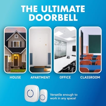 SadoTech Wireless Doorbell - 1000 Ft Range & 52 Chimes