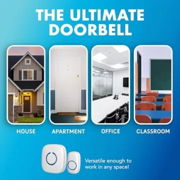 SadoTech Wireless Doorbell - 1000 Ft Range & 52 Chimes