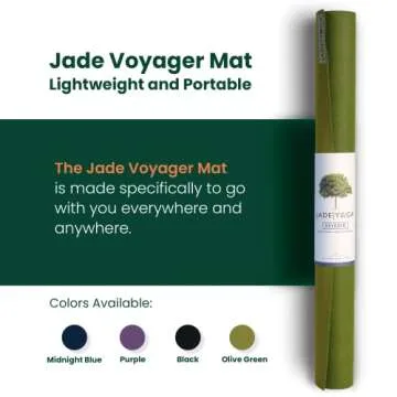 JadeYoga Voyager Yoga Mat: Lightweight, Non-Slip, Eco-Friendly for Yoga & Travel