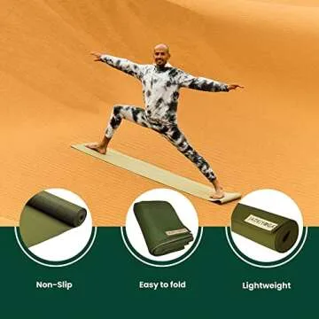 JadeYoga Voyager Yoga Mat - Lightweight Portable Non-Slip