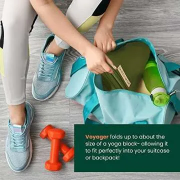 JadeYoga Voyager Yoga Mat - Lightweight Portable Non-Slip