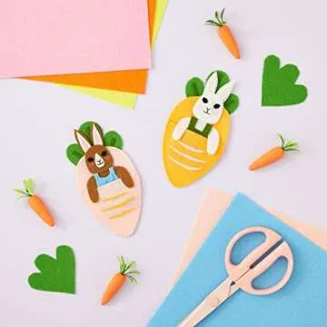 Juvale 50 Pack Colorful Felt Sheets for Crafts, 8x8