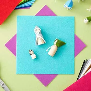 Juvale 50 Pack Colorful Felt Sheets for Crafts, 8x8