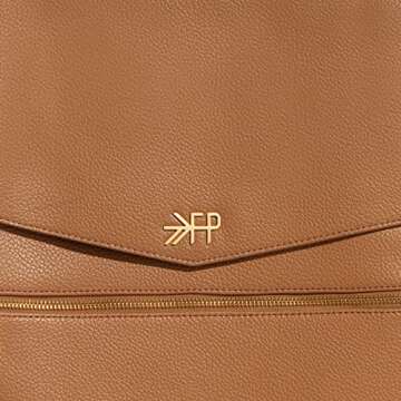 Freshly Picked Classic Diaper Bag Backpack, Wipeable Vegan Leather Diaper Bag With Changing Pad, Convertible (Butterscotch)