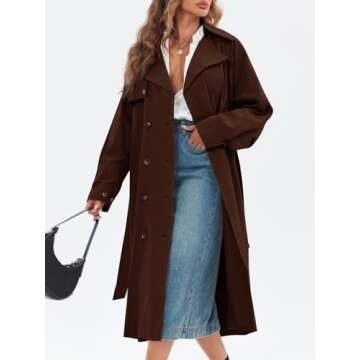 Stylish Double Breasted Womens Trench Coat for Every Occasion