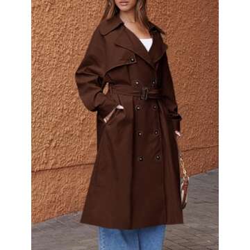 Stylish Double Breasted Womens Trench Coat for Every Occasion