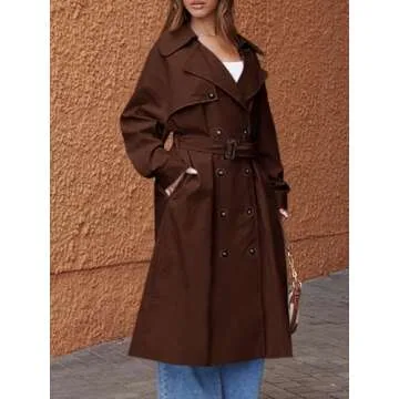 Stylish Double Breasted Womens Trench Coat for Every Occasion