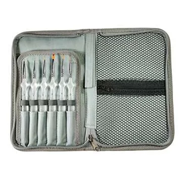 Innovative Sugarworks 6 Piece Fine Detail Artists' Brush Set with Case