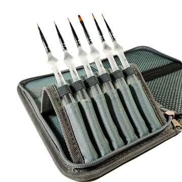 Innovative Sugarworks 6 Piece Fine Detail Artists' Brush Set with Case