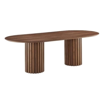 Modway Senja 95" Oval Dining Table - Mid-Century Style