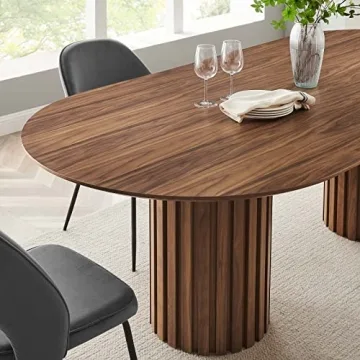 Modway Senja 95" Oval Dining Table - Mid-Century Style