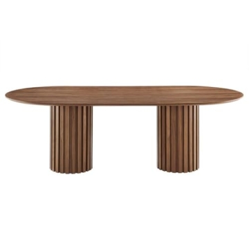Modway Senja 95" Oval Dining Table - Mid-Century Style