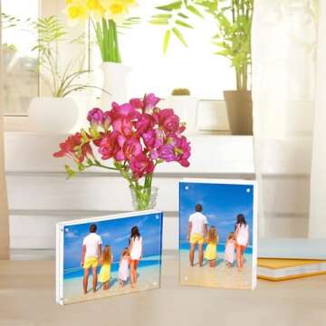 Meetu Acrylic Picture Frame 6x8 Double Sided Gift