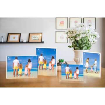 Meetu Acrylic Picture Frame 6x8 Double Sided Gift