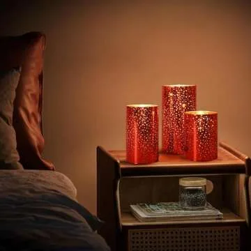 M Mirrowing Flameless Flickering Candles - Festive Remote-Controlled LED Decor