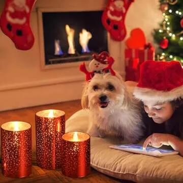 Flameless Flickering Candles with Remote Control for Holidays
