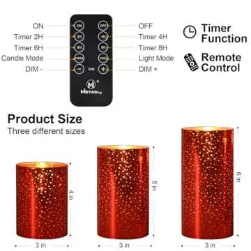 Flameless Flickering Candles with Remote Control for Holidays