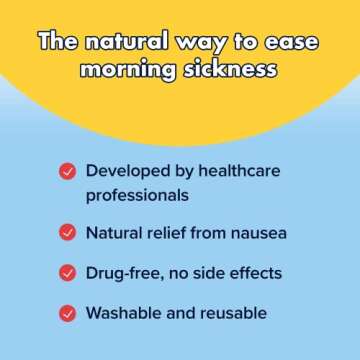Three Lollies Preggie Anti-Nausea Wristbands – Morning Sickness Relief – Clinically Tested - Pre...