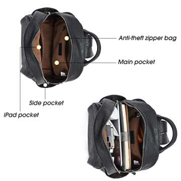 Telena Small Vegan Leather Backpack Purse for Women