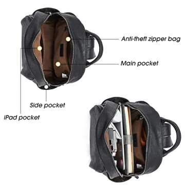 Telena Small Vegan Leather Backpack Purse for Women