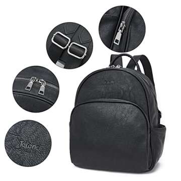 Telena Small Vegan Leather Backpack Purse for Women