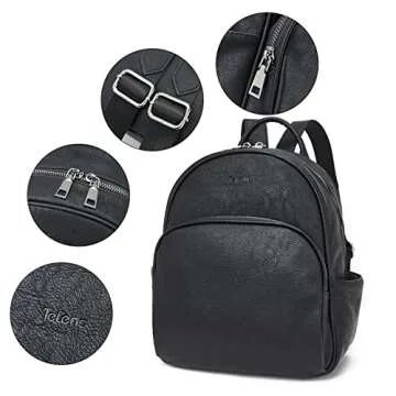 Telena Small Vegan Leather Backpack Purse for Women