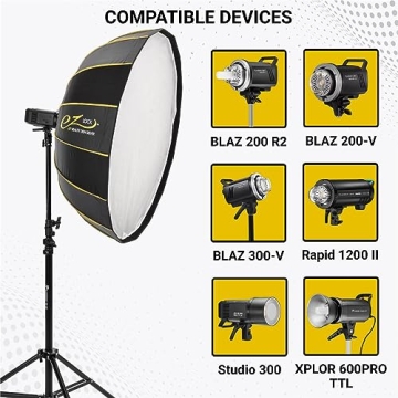 Glow EZ Lock 42" Collapsible Silver Beauty Dish Softbox