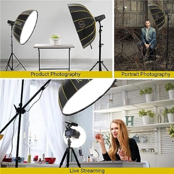 Glow EZ Lock 42" Collapsible Silver Beauty Dish Softbox