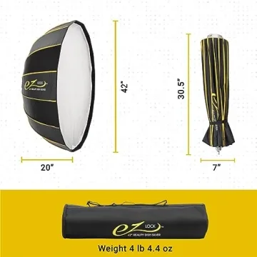 Glow EZ Lock 42" Collapsible Silver Beauty Dish Softbox