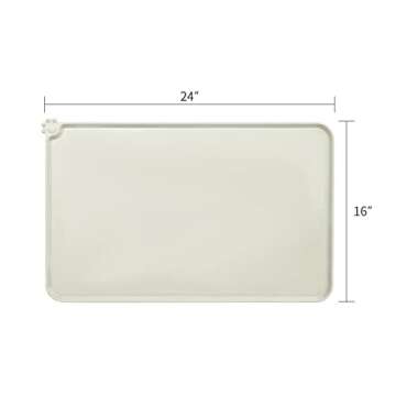 AUDWUD Silicone Waterproof Dog Cat Pet Feeding Mats,Anti-Slip Pet Bowl Mats,Pet Feeding Mat