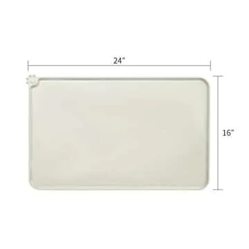 AUDWUD Silicone Waterproof Dog Cat Pet Feeding Mats,Anti-Slip Pet Bowl Mats,Pet Feeding Mat