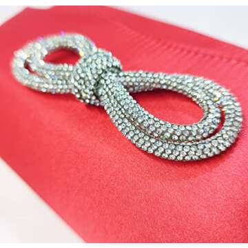 Double Bow Rhinestone Evening Handbag for Women - Elegant Tote