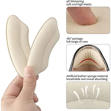 Heel Grips Liner Inserts for Loose Shoes - 4 Pairs