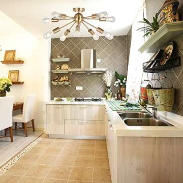 BONLICHT 10 Lights Modern Brass Chandelier Lighting