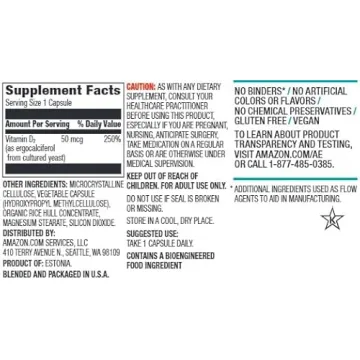 Amazon Elements Vitamin D2 2000 IU Capsules for Wellness