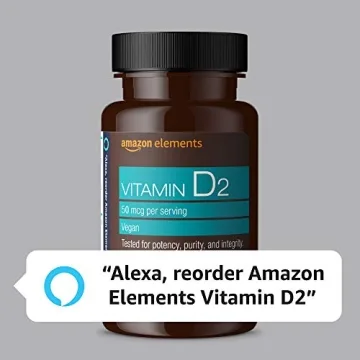 Amazon Elements Vitamin D2 2000 IU Capsules for Wellness