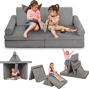Betterhood Play Couch Sofa for Kids Medium Size, Modular Kids Play Couch, Kids Couch Building Fort f...