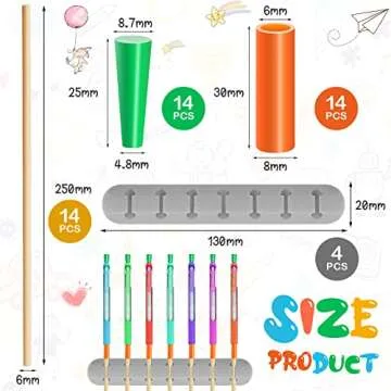 46 Pcs UV Epoxy Glitter Pen Holder Stand Turner Accessories with Nonstick Sleeves Silicone Pen Plugs Wooden Dowels Rods for DIY Craft Enthusiast