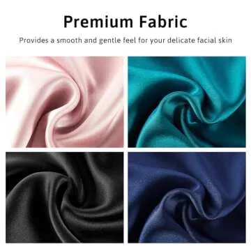 ATreebag Silk Sleep Mask for Women Men, Mulberry Silk Eye Sleeping Mask & Blindfold with Adjustable Velcro Strap, Blackout Eye Cover for Sleep Travel Yoga Nap, Large Size, Black