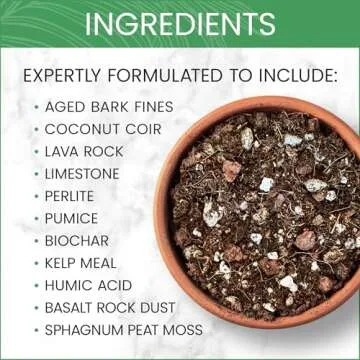 Purived Premium Houseplant Potting Mix | 4 Quarts | Ideal Soil Drainage & Moisture Retention for Indoor Potted Plants | with Kelp, Biochar, Lava Rock & Humic Acid | Made in USA
