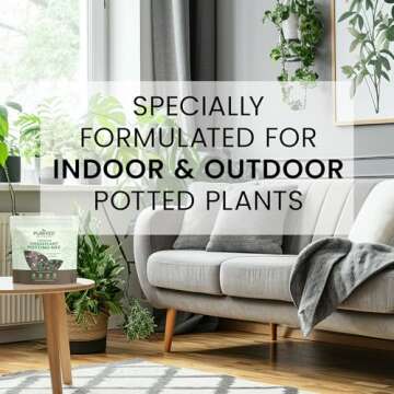 Purived Premium Houseplant Potting Mix | 4 Quarts | Ideal Soil Drainage & Moisture Retention for Indoor Potted Plants | with Kelp, Biochar, Lava Rock & Humic Acid | Made in USA