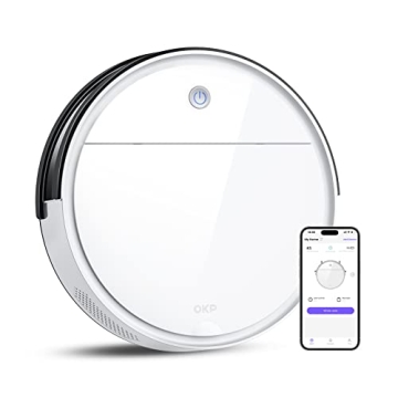 OKP Robot Vacuum 2500Pa WiFi Alexa Self-Charging Quiet - Smart Cleaning