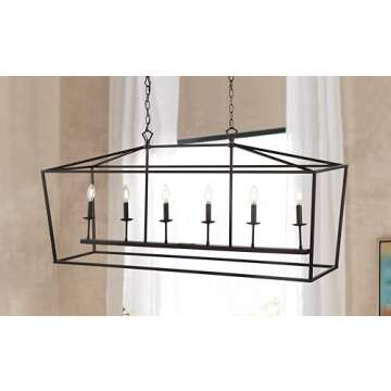 JONATHAN Y JYL7439A Pagoda Lantern Dimmable Adjustable Metal LED Pendant Classic Traditional Farmhouse Dining Room Living Room Kitchen Foyer Bedroom Hallway, 49 in, Oil Rubbed Bronze