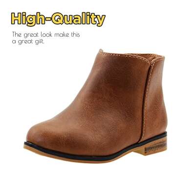 FLYFUPPY Girls Ankle Boots Stylish & Comfortable Footwear