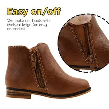 FLYFUPPY Girls Ankle Boots Stylish & Comfortable Footwear