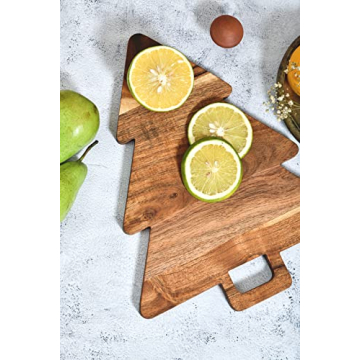 WOODLERY Tree Shaped Cutting Board for Serving and Decor