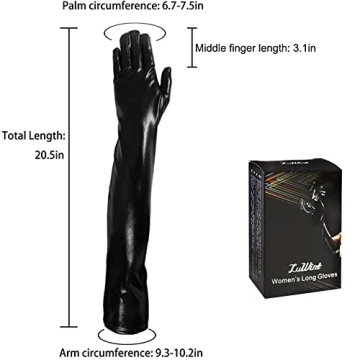 Luwint Sexy Black Long Gloves for Cosplay and Costumes